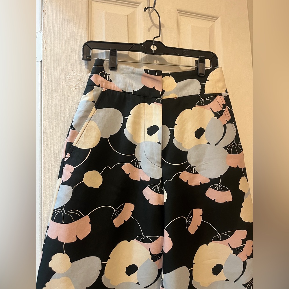 Marni Wide Leg Silk Floral Trousers - Picture 3 of 8